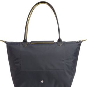 Longchamp Large Le Pilage Tote (Gunmetal)